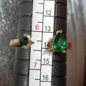 Green And Gold Gemstone Ring